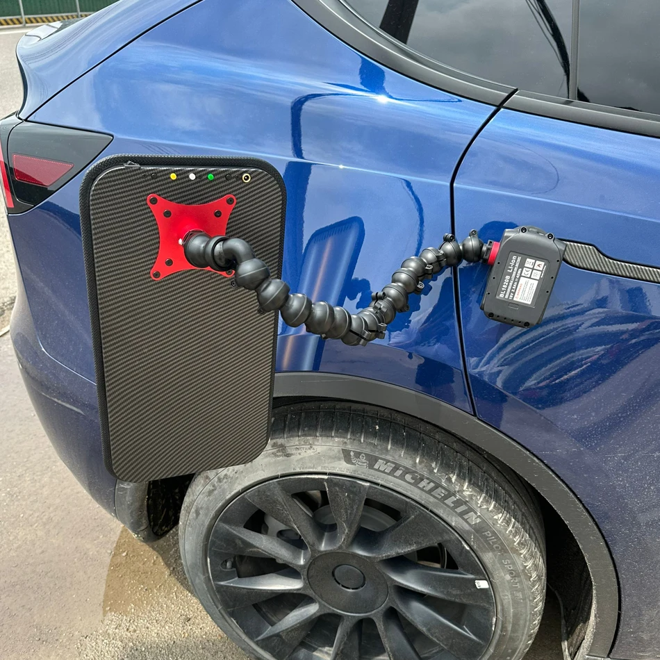 Sin soporte de batería, lámpara de abolladuras inalámbrica con batería de 18v con 9 lámparas Led, herramientas de reparación de automóviles ajustables, lámpara de abolladuras