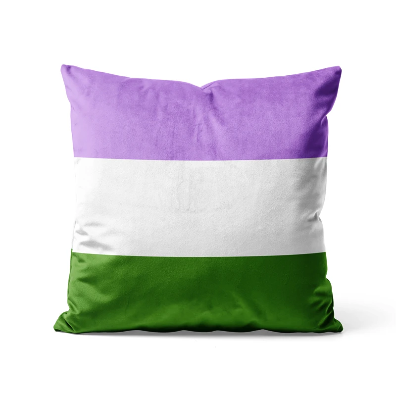 

Gaslight Gatekeep Girlboss Genderqueer Pride Flag Throw Pillow Covers Cushion Cases Pillowcases for Sofa 45cm x 45cm