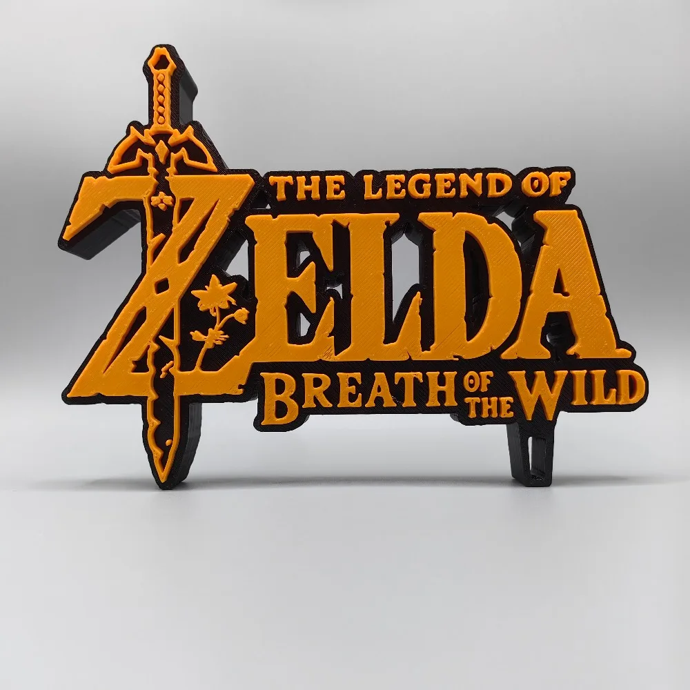 Juego Zeldaes logotipo 3D modelo muñeca título letrero para Link colección de figuras de acción exhibición Cosplay exposición ornamento juguete