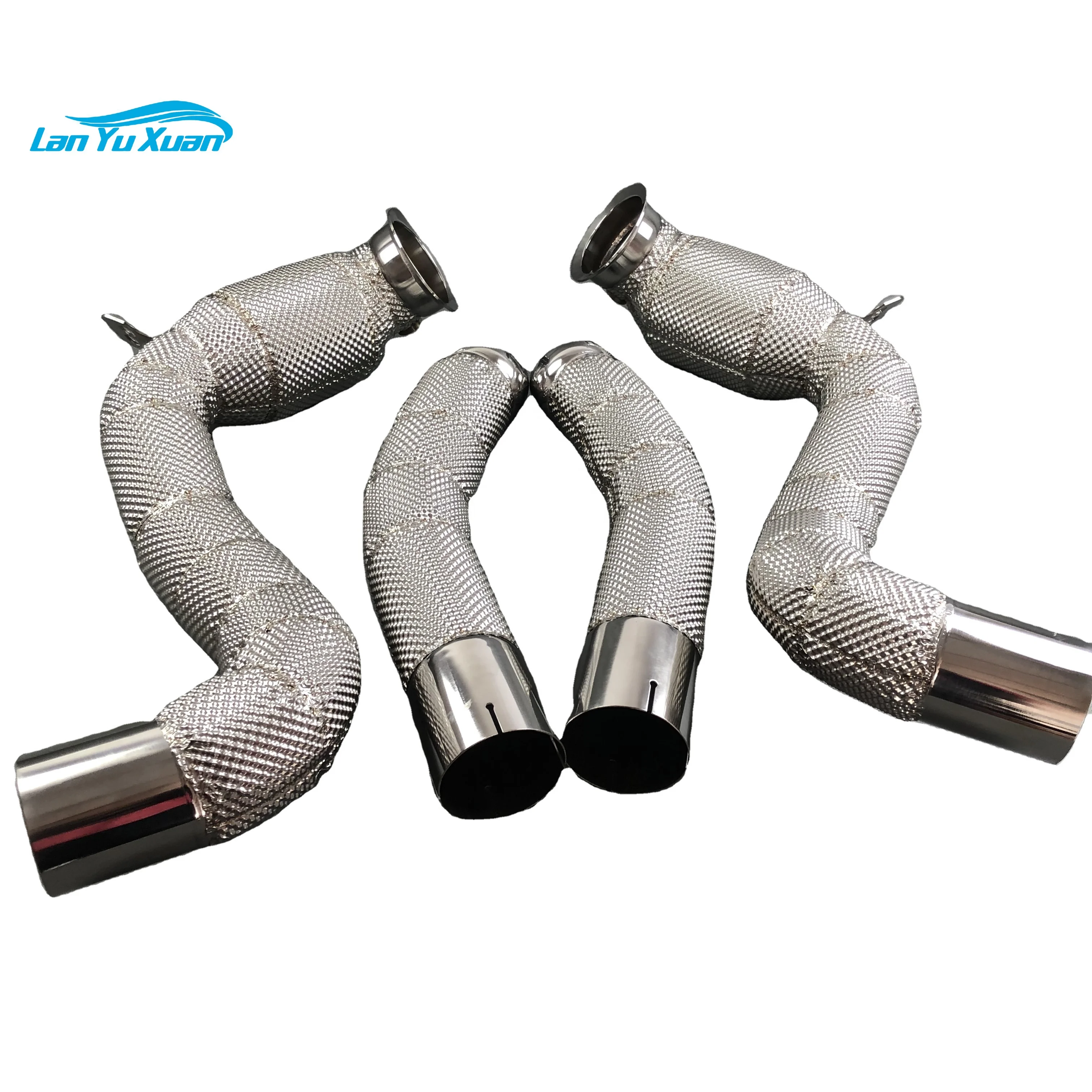 

exhaust downpipe for mercedes c63 w205 amg stainless steel exhaust downpipe