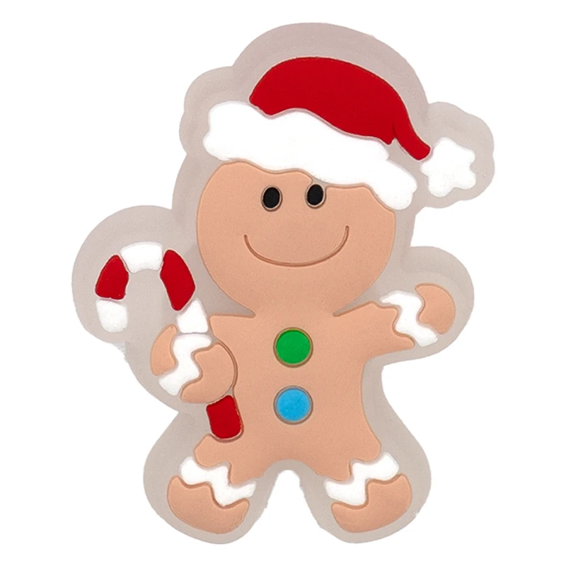 1-5 قطعة عيد الميلاد الجديد LED الأحذية السحر ، لطيف سانتا كلوز القط والكلب دبوس اكسسوارات للصنادل ، قباقيب الأحذية مشبك هدايا عيد الميلاد