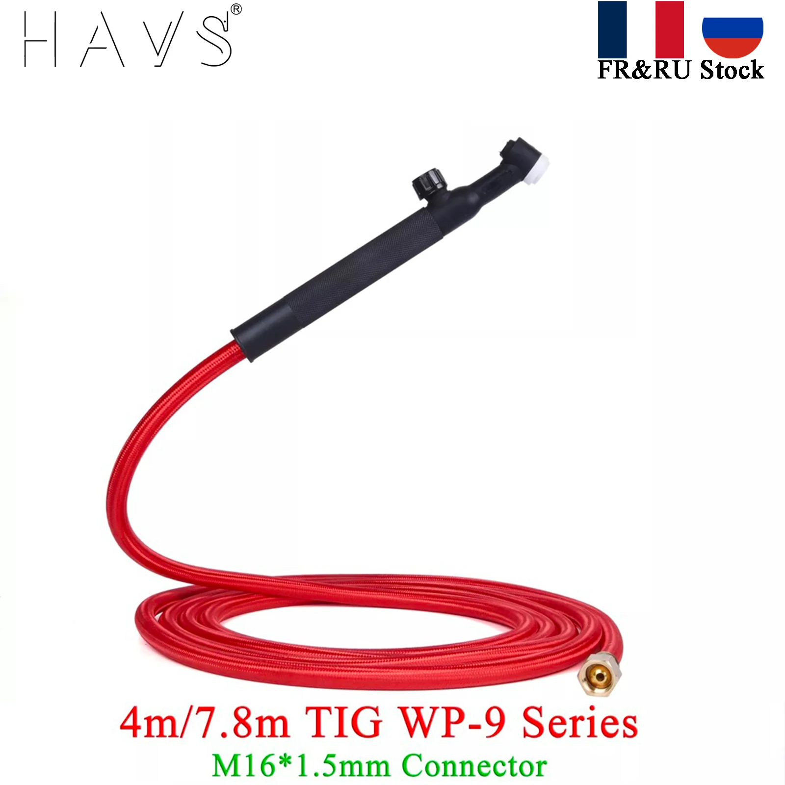 4M/13ft 7.8M/25.6ft WP9F 9FV TIG Welding Torch Soft Hose Cable Wires M16*1.5mm