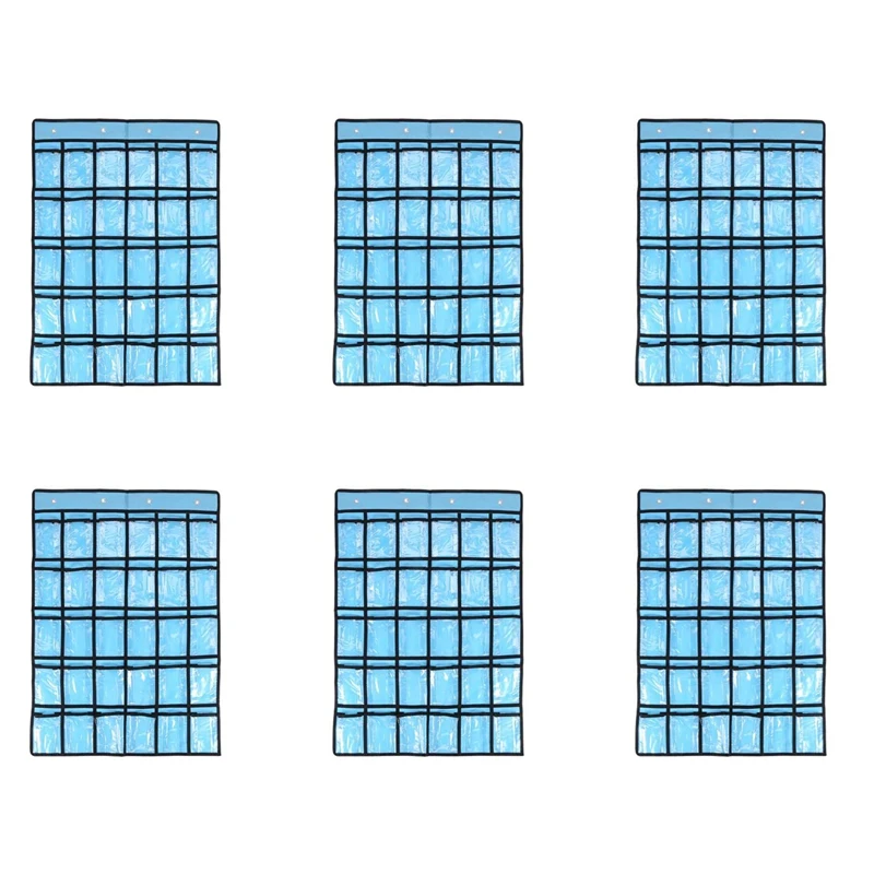 AS60-6X Wykres kieszonkowy na uchwyt na kalkulator, 30 wykresów kieszonkowych do klasy 33,5 x 24,5 cala Wiszący organizer na telefon komórkowy