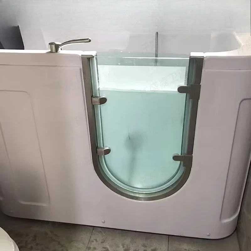 Modern Open-Door Barrier-Free Side-Opening Walk-In Bathtub For Elderly Freestanding Soaking Bathtub Sitting Massage Bathroom