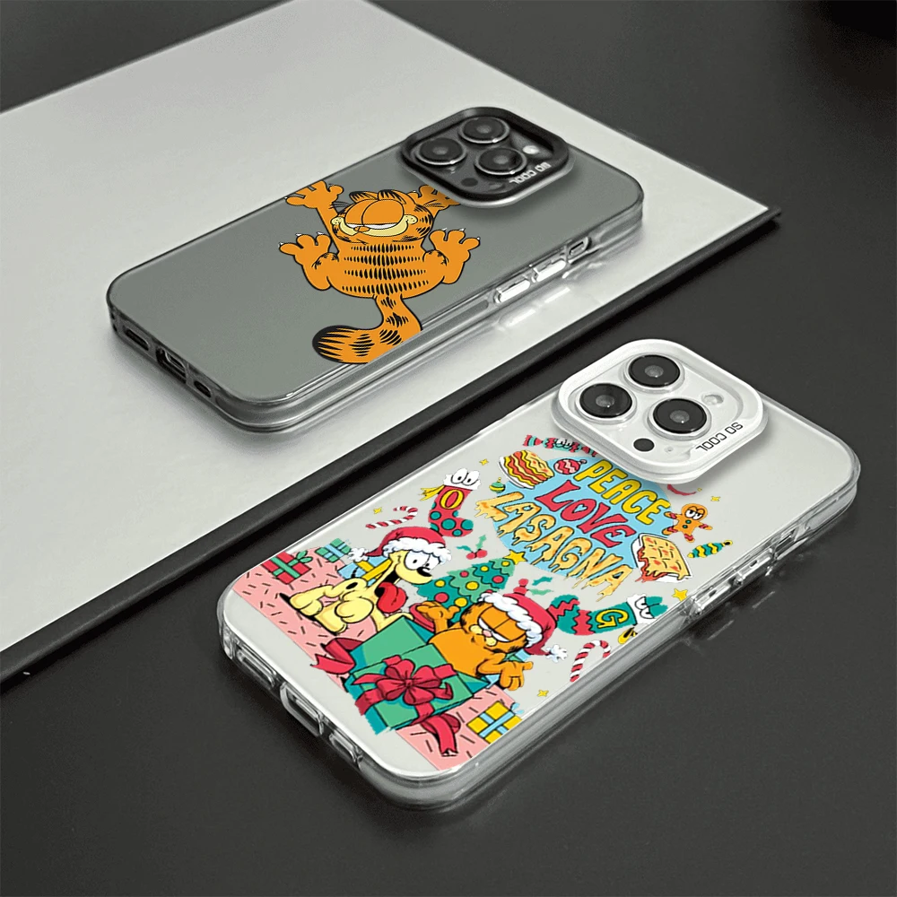 G-Garfields Cartoon Phone Case For Samsung S24 23 22 ULTRA A34 33 32 20S 5G 4G Laser Cover