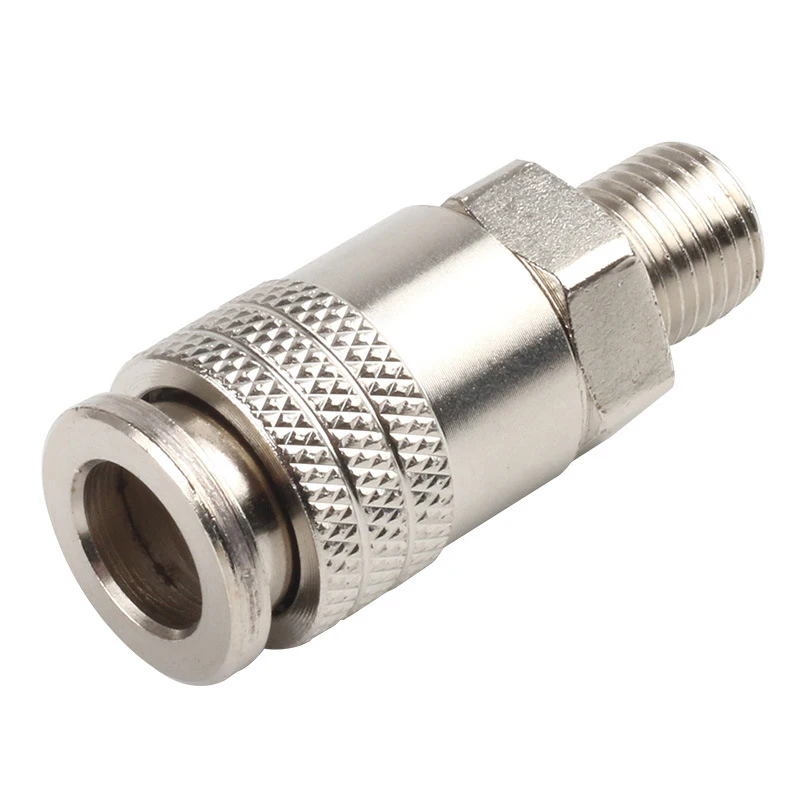 Fasten Your Air Tools with G1/4 Male Thread Adaptor; EU Standard Quick Connect Metal Pneumatic Fitting for Compressor