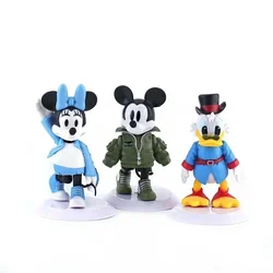 3 estilos de ropa de moda Mickey Minnie Pato Donald decoración de pasteles adornos muñecas juguete hecho a mano de alta calidad