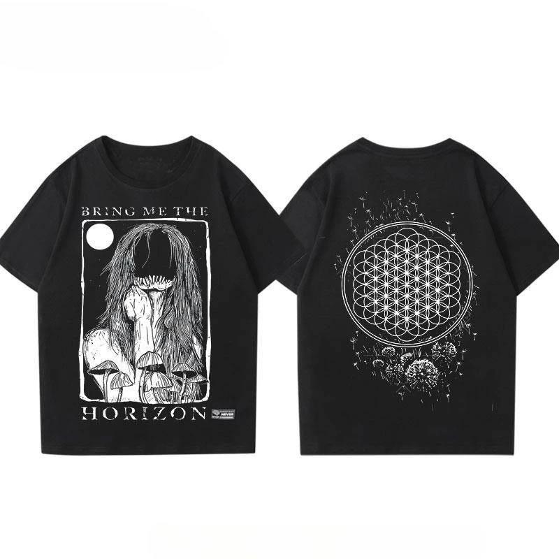 Bring Me The Horizon Kurzarm-T-Shirt für Jungen und Mädchen BMTH Heavy Metal Rock Peripheral Halbarm