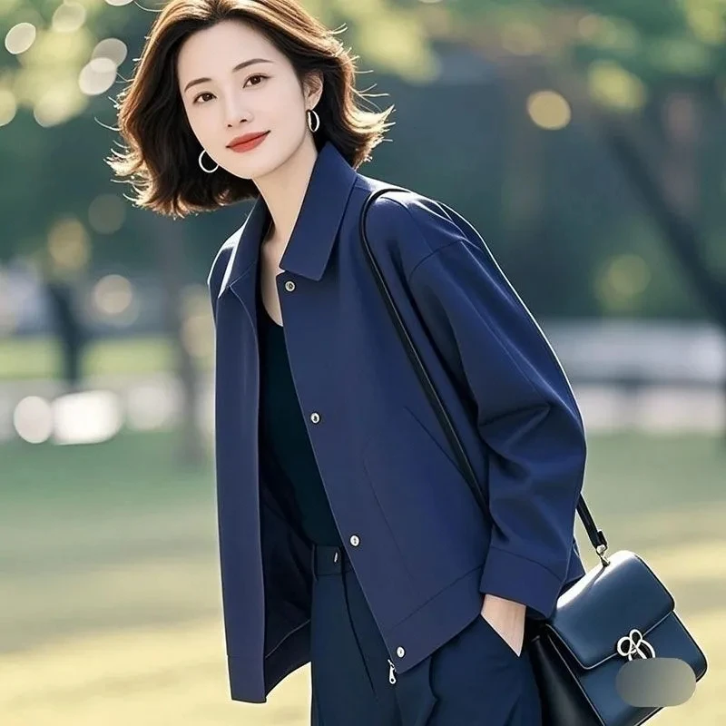 Stylish Unique Fashionable Early Autumn Collared Jacket Outerwear Beautiful Attractive Versatile Good Looking Polyester Fiber