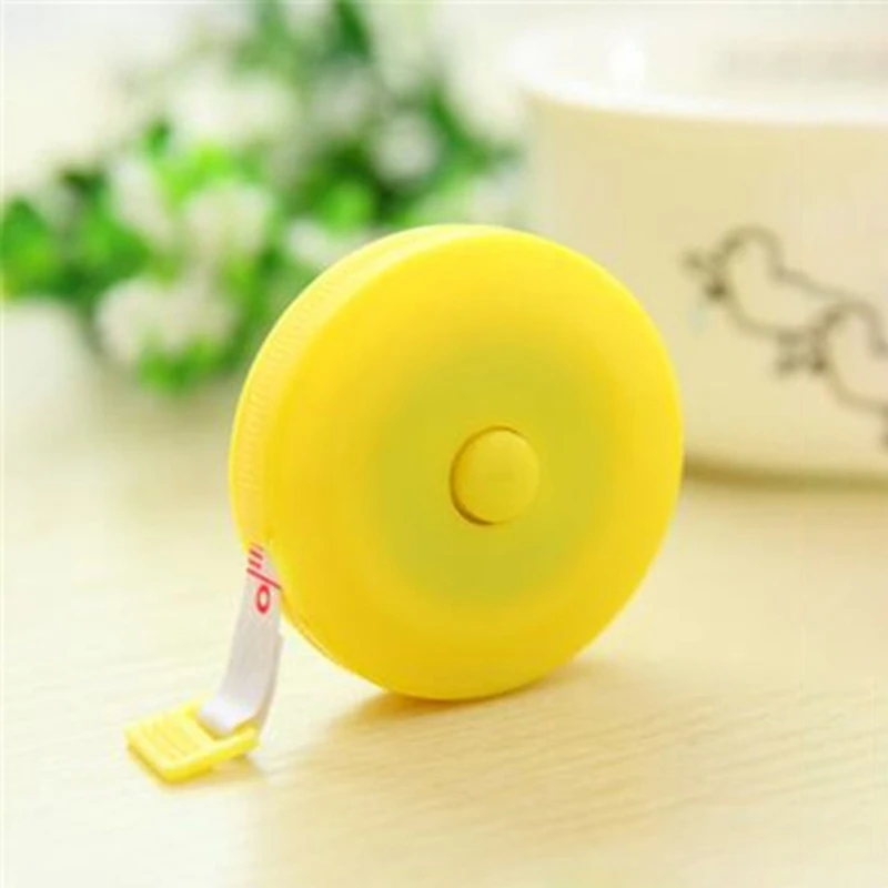 1.5 Meters Measuring Tape with Lock Pin Button Retract Double Scale Retractable Ruler for Hight Waist Weight Loss Sewing LX9A