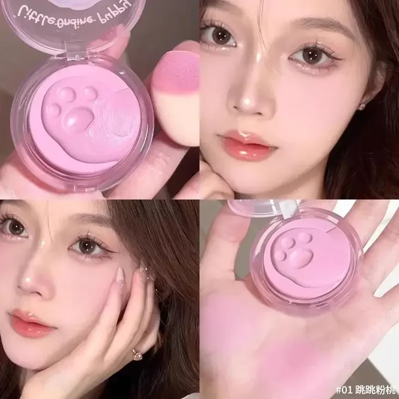 Little Ondine Puppy Cute Cosmetics Monochrome Powder Blusher Cream Long Lasting Matte Natural Delicate Portable Face Makeup