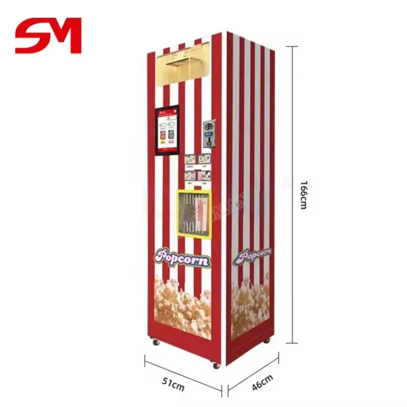 High Quality 2 Flavors Commercial Use Vending Machine Popcorn