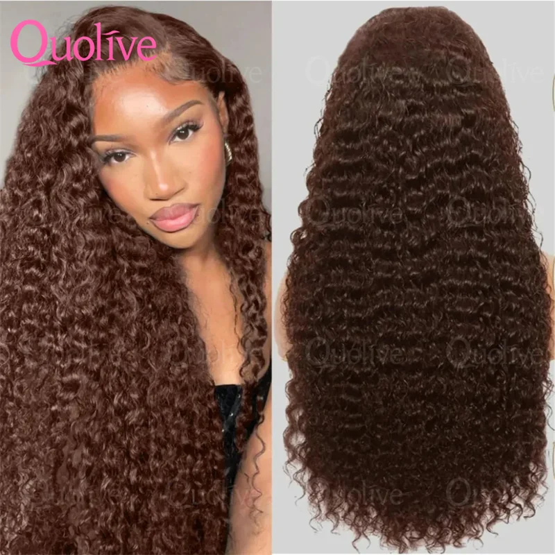 

30Inch Chocolate Brown Lace Front Wigs Human Hair Pre Plucked 13x6 Deep Wave Lace Front Wigs 13x4 Colored Brown Lace Frontal Wig