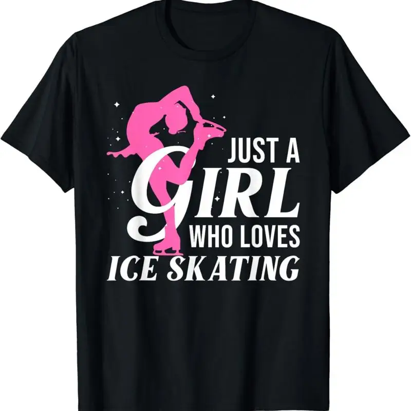 Funny Ice Skating For Girls Women Skater Figure T Shirt