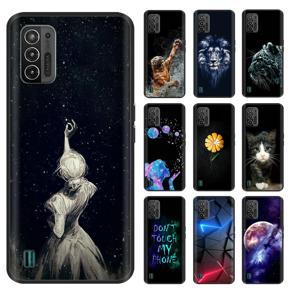 Для ZTE Blade A52 Lite Женская окрашенная силиконовая крышка женская для ZTE A52 Lite Blade A52Lite Чехлы Противоударная оболочка чехлы
