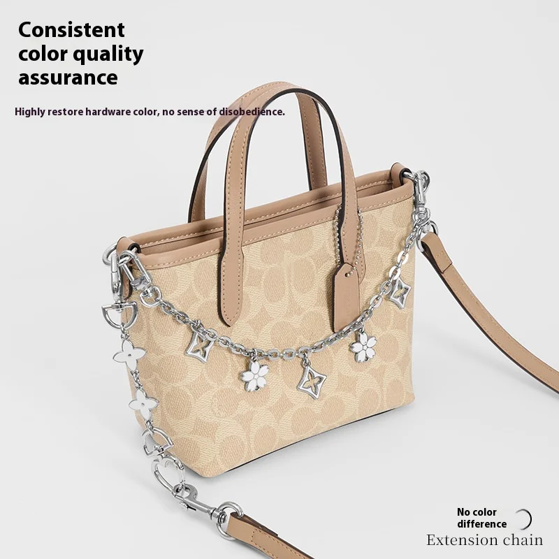 2Pcs Metal Bag Chain Accessories Extension Chains Underarm Crossbody Shoulder Belt Replacement Bags Strap For Women's Bag