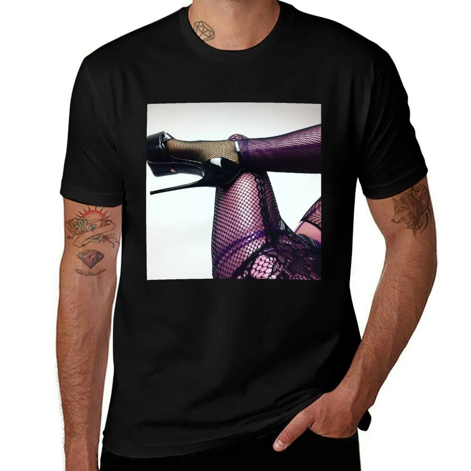 Miss Beyla Hughes Latex Leather PVC Model Cosplay T-Shirt Light Athletic Short Sleeve Tee Shirt T-Shirt