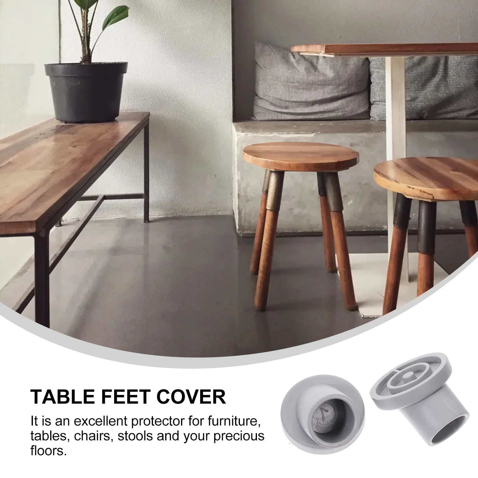 

20Pcs Chair Leg Protectors for Hardwood Floors Floor Protectors Furniture Stopper Anti-Slip Tilted Base Covers for Chairs Tables