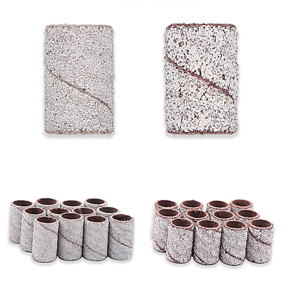 100Pcs Sanding Ring Nail Accessories Electric Drill Bits Manicure Pedicure Polisher Sanding Band Nail Polishing Band