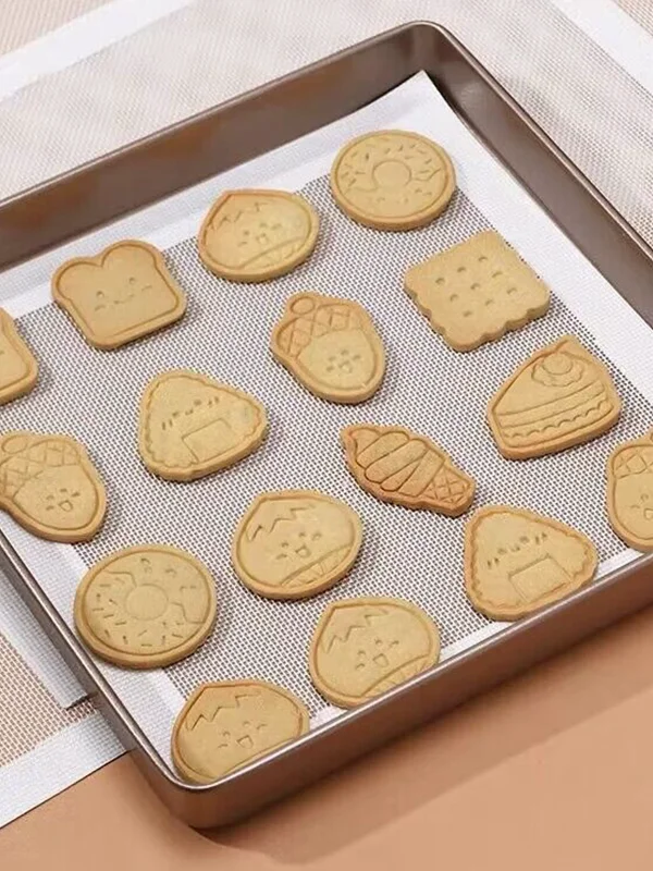 

Flat Baking Mat 28X28 Square Pan Breathable Pad Sugar Coating Cookie id Non-Sti Kitchen Cooking Utensils Baking Tools