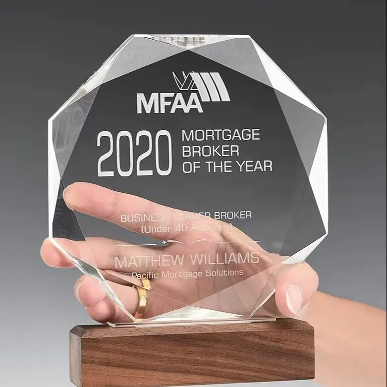 Estatuilla de cristal personalizada, medalla creativa, regalo de trofeo, premio empresarial