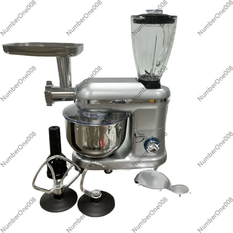 5.5L 8-in-1 Multifunction Food Mixer, 220V 500W Kitchen Assistant for Baking Blending, Heavy Duty Dough Kneading Machine