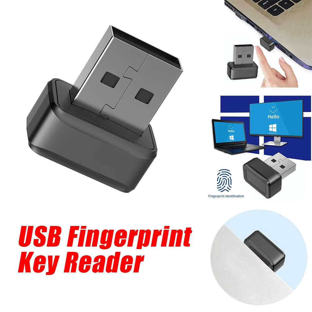 

USB-считыватель отпечатков пальцев FIDO U2F биометрический сканер отпечатков пальцев Windows Hello противоскользящий биометрический мини-ключ безопасности