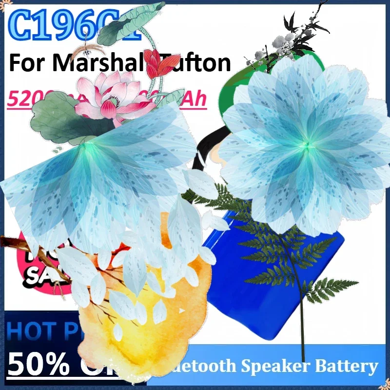 

New C196G1 10.8V 5200mAh/ 6800mAh Bluetooth Speaker Battery for Marshall Tufton Rechargeable Battery