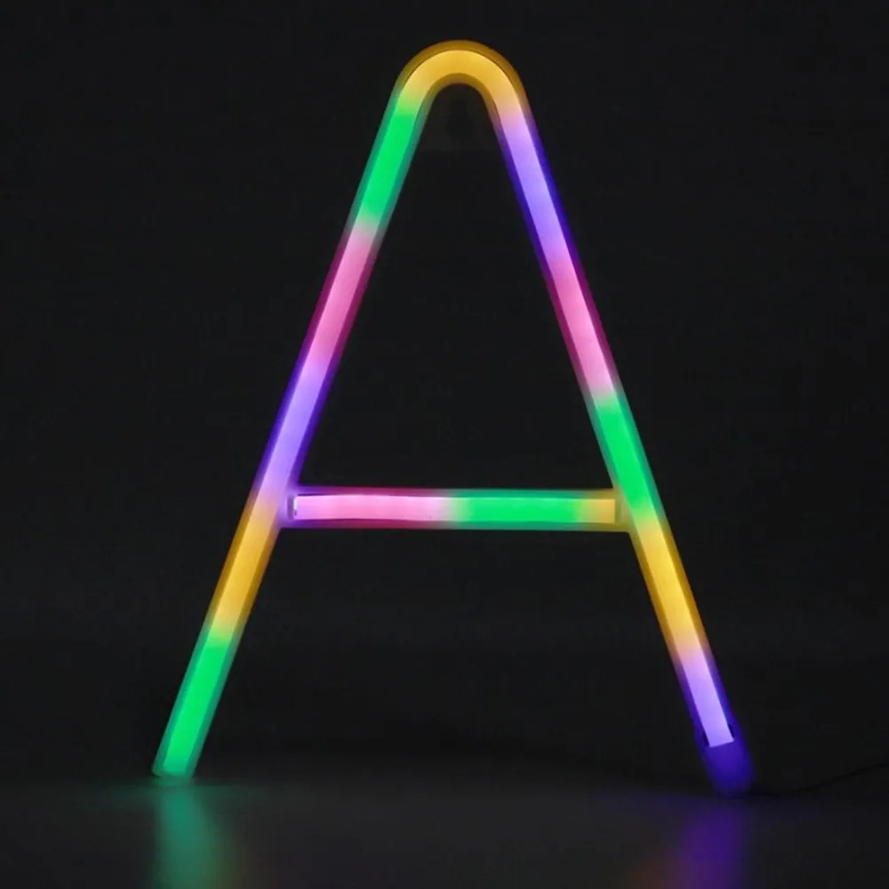 

English Alphabet Neon Light LED Modeling Lamp Dual Decorative Night Light for Home Office Wall Decoration
