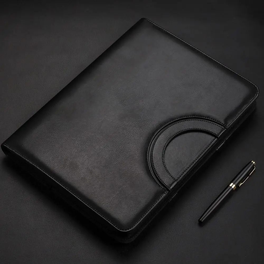 PU Leather A4 Clipboard Folder Stationery Multifunctional Document Organizer with a4 Notepad Portable Contract File Folders