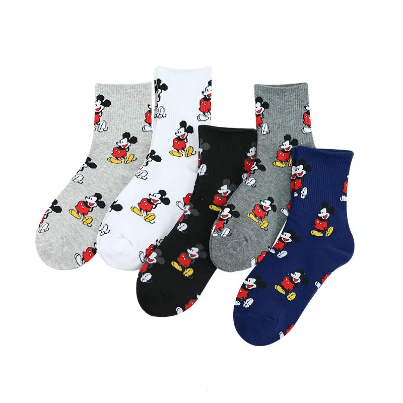 Disney Anime Mickey Mouse Socks Kawaii Minnie Cotton Socks Cartoon Sports Comfort Woman Socks Children Gifts