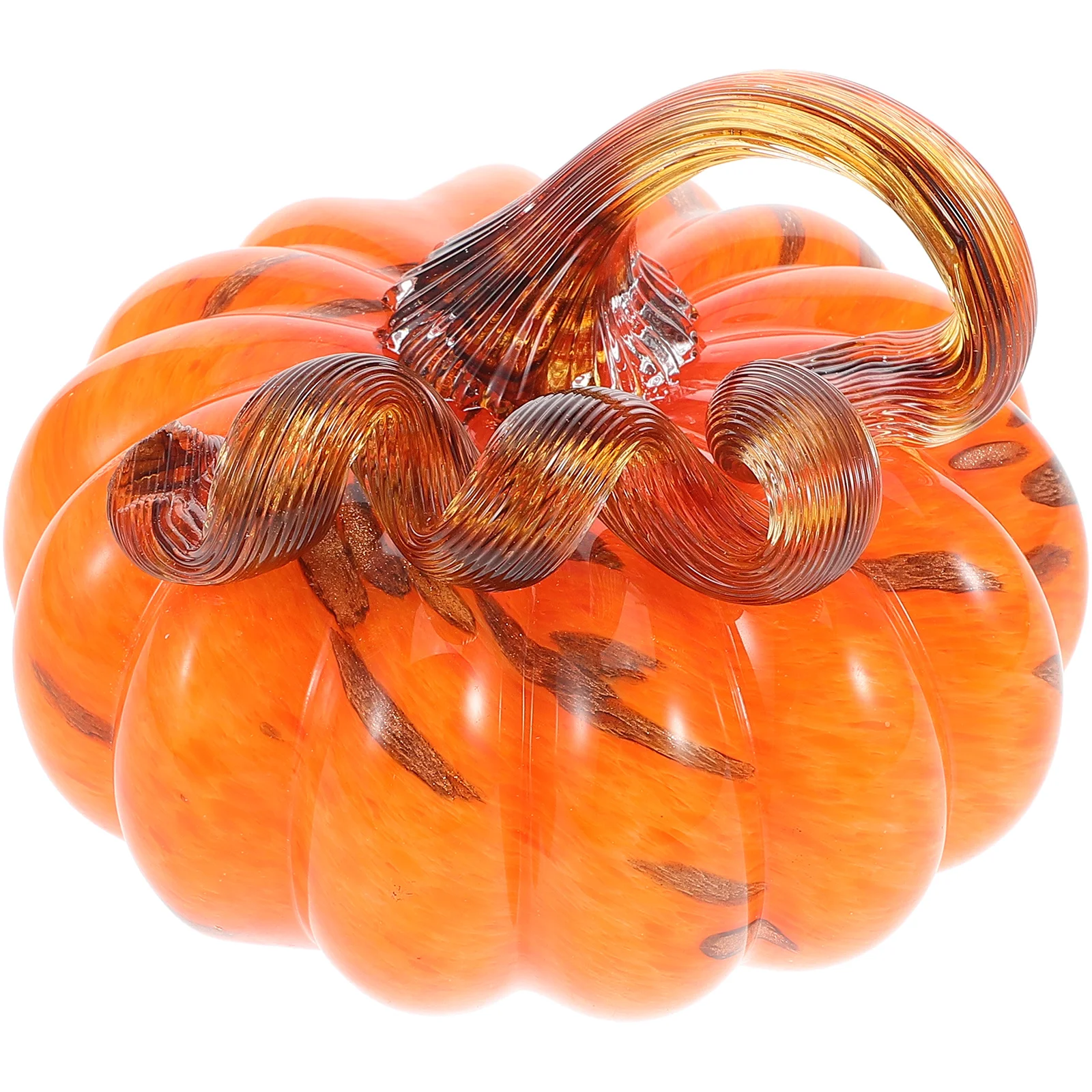 

Hand Blown Glass Pumpkin Ornament Exquisite Halloween Thanksgiving Fall Harvest Decor Unique American Country Style Home Accent