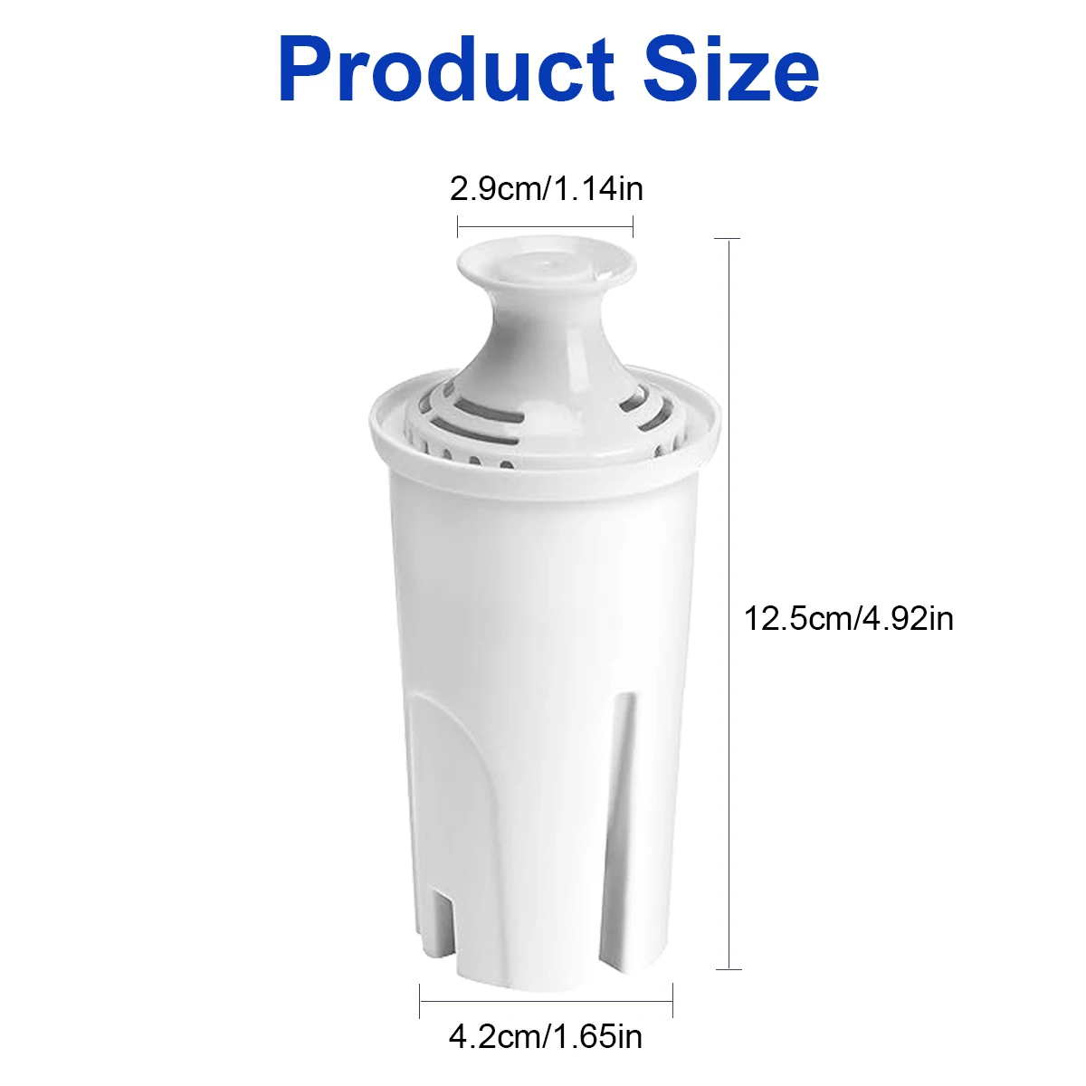 1/2/3/4/6-Pack Water Pitcher Replacement Filters, Compatible with Multiple Brita Pitcher Models, Long-Lasting Filtration
