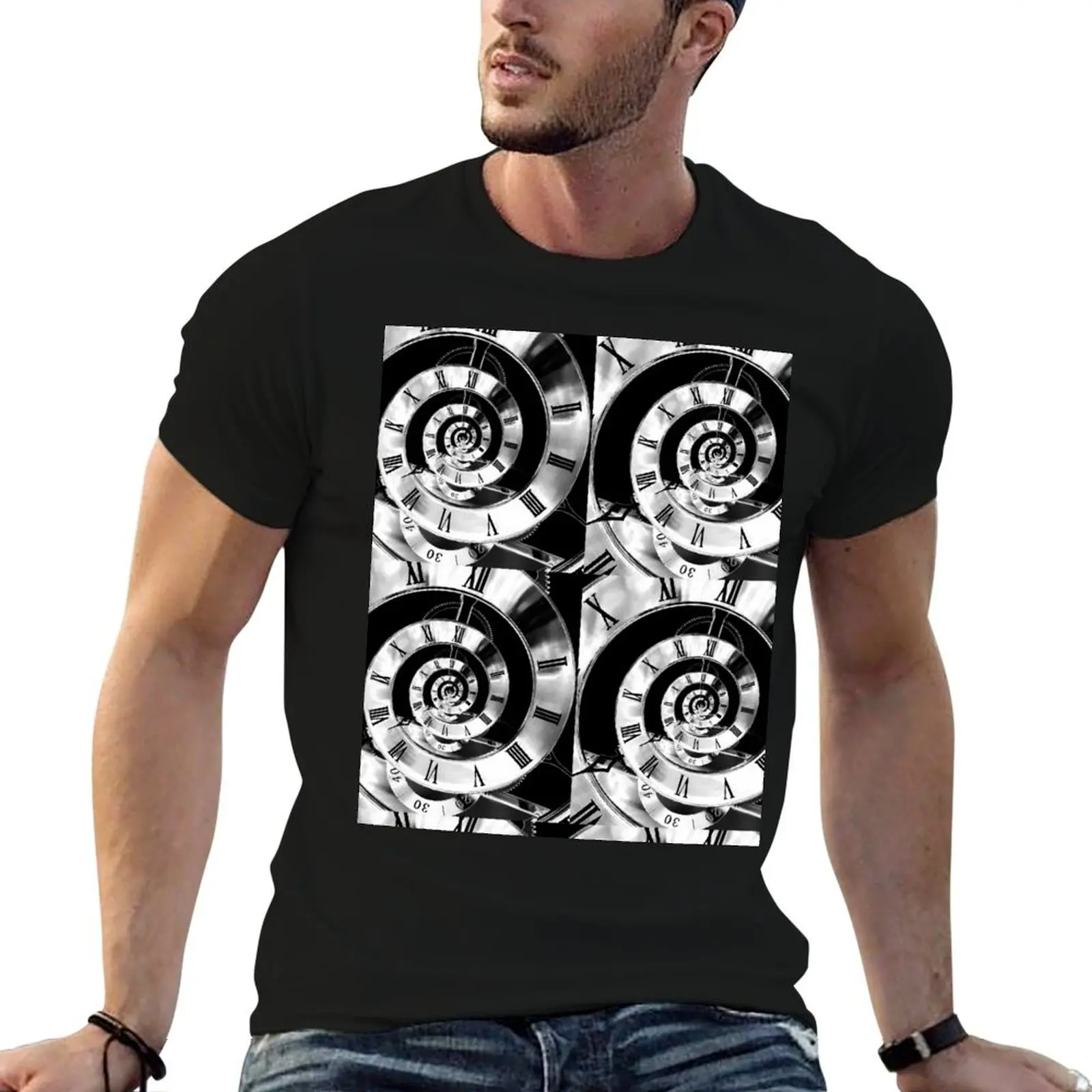 

Infinite Time Black and White T-Shirt man t shirts for men t shirts designer t shirts cotton 100% T-Shirt