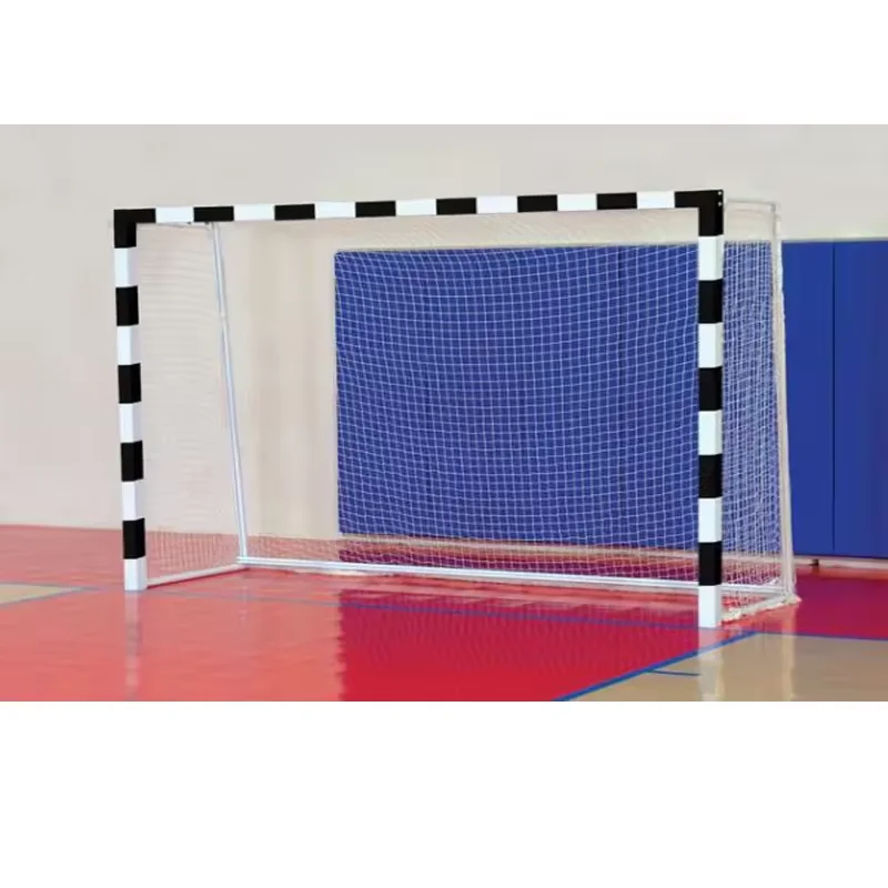 3m*2m Aluminum Soccer Goal Steel Handball Net for Indoor Court Use
