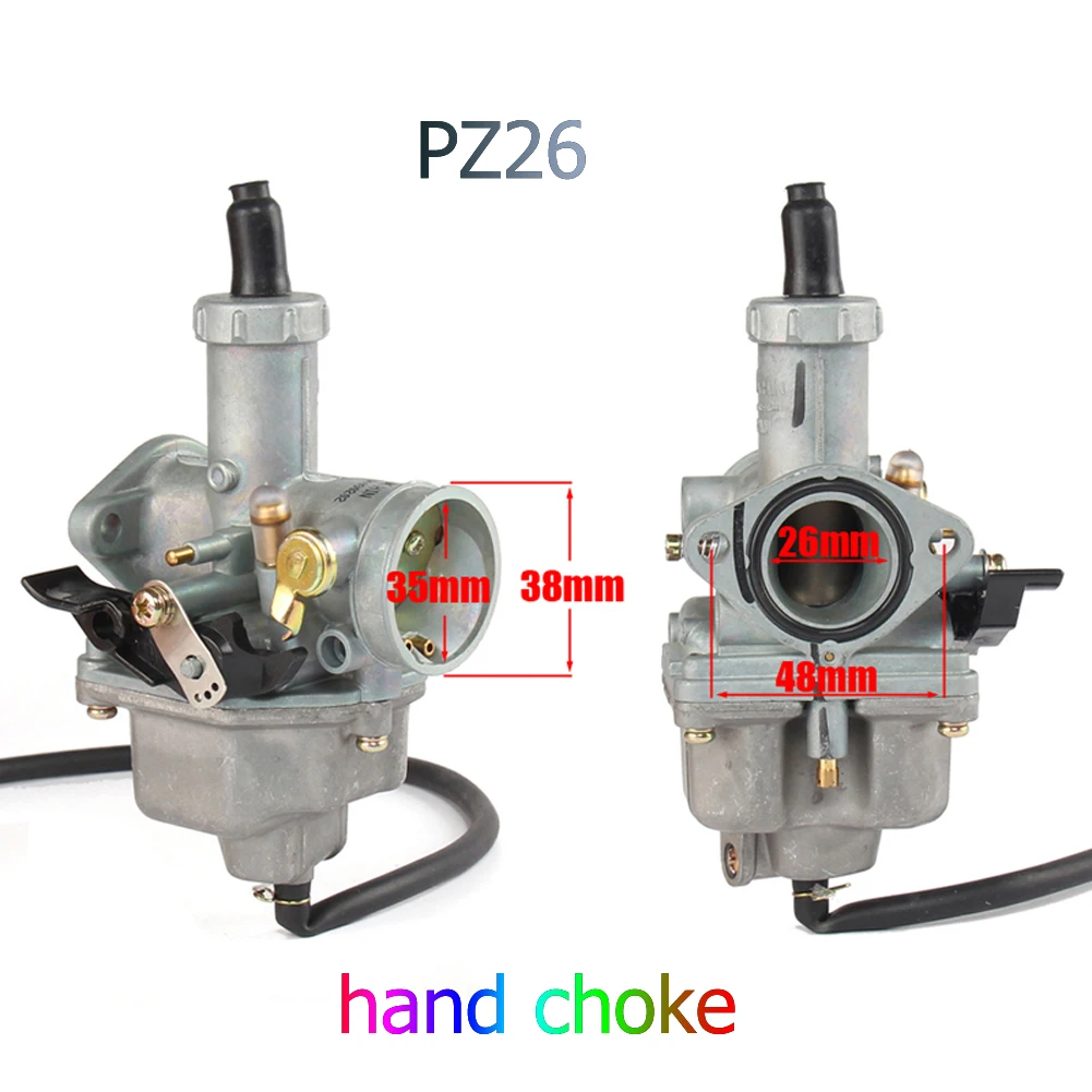 PZ26 26mm Hand Choke Carburetor Carb For Honda CB125 XL125S TRX250 TRX 250EX XR100 XR200 CG CB 125 150 cc ATV Quad Dirt Bike