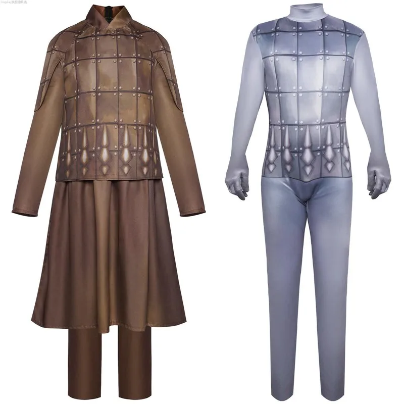 

New Anime Costume Halloween Terracotta Warriors Set Stage Performance Clothes Xi'An Terracotta Warriors Straight Hair