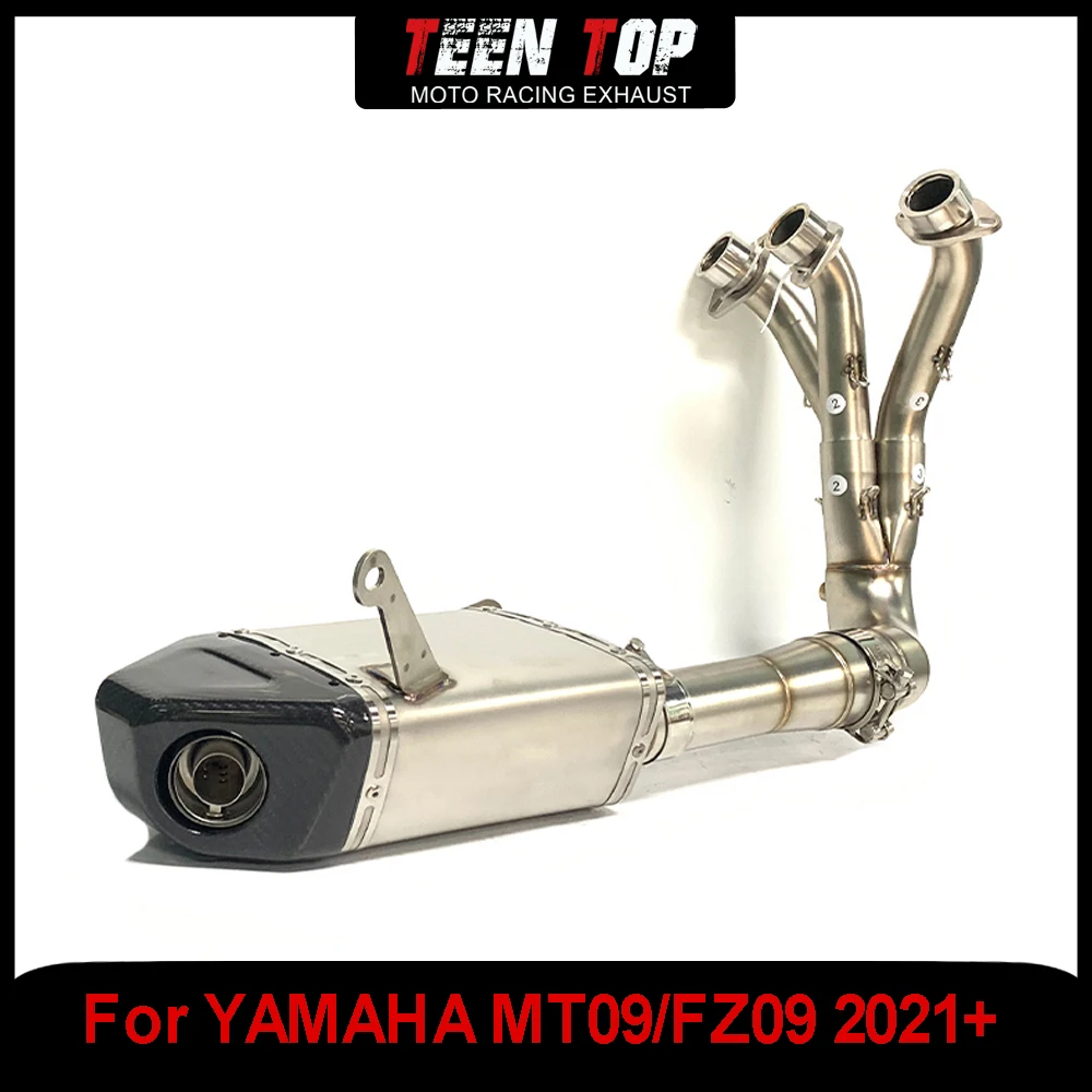 

Slip On 2021 2022 2023 For YAMAHA MT09/FZ09 Motorcycle Exhaust Escape Moto Modified Full Systems Front Middle Link Pipe 51mm