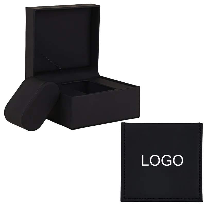 Exquisite High-quality Black Watch Case Box Free Customized Logo Perfect for Personal Gifts Business Needs Travel Organization