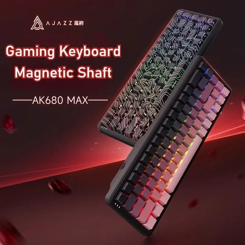 AJAZZ AK680MAX Magnetic Switch Mechanical Keyboard Contour Side Engraving Wired Gaming RT Adjustable Keystroke Low Latency