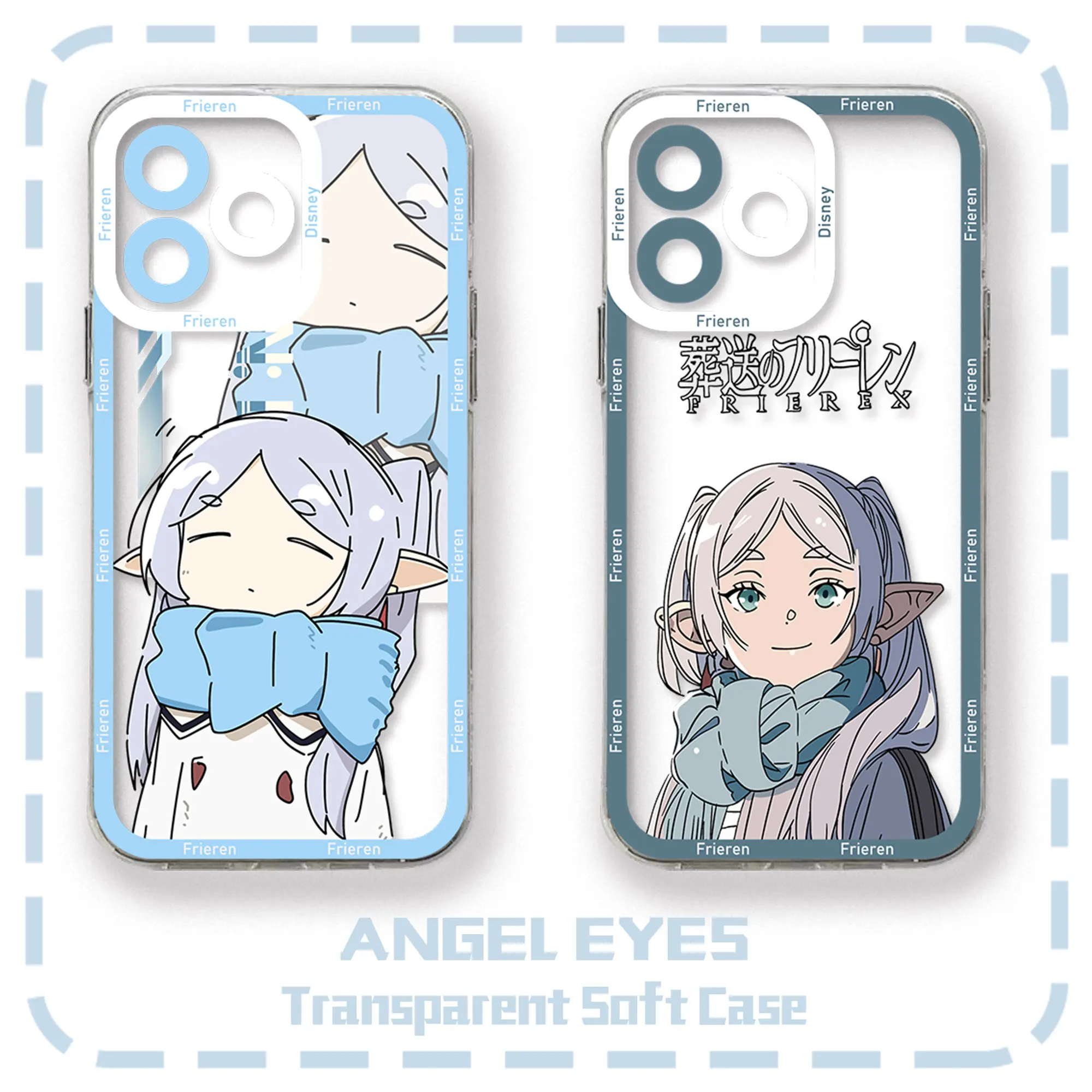 Anime Frieren Beyond Journeys End Phone Case For iPhone 16 15 14 13 12 11 Mini Pro Max X XR XSMax 7 8Plus SE20 Transparent Cover