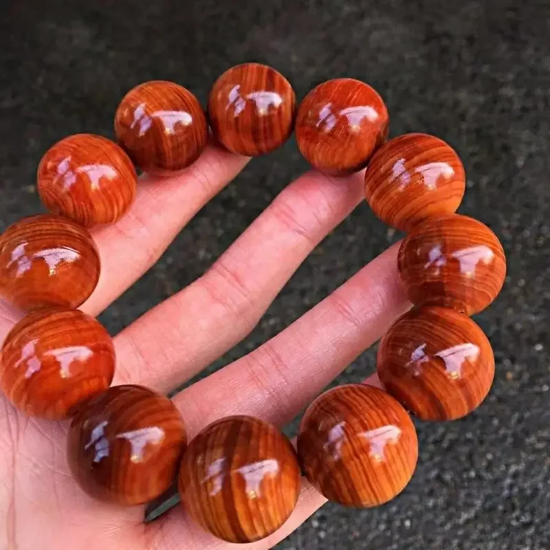 Natural sandalwood Taihang Thuja 2.0cm bracelet beautiful grain beads handstring prayer jewelry men and women gifts