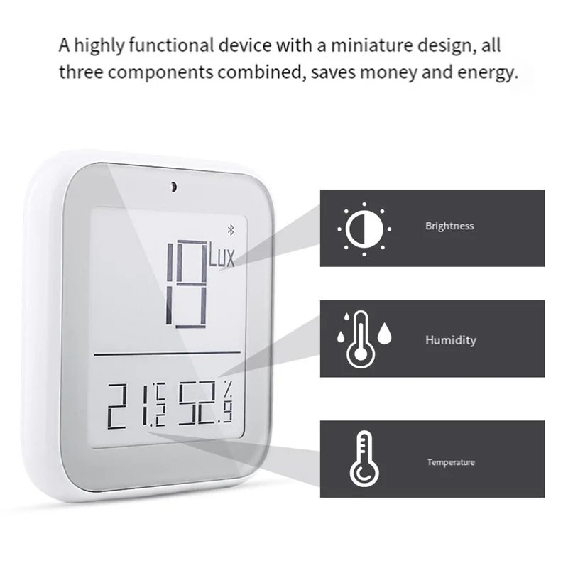 BTLIFE-Rivelatore Sensore Temperatura Umidità Termometro Luminosità della luce Tuya Smart App Controllo Bluetooth Mesh Smart