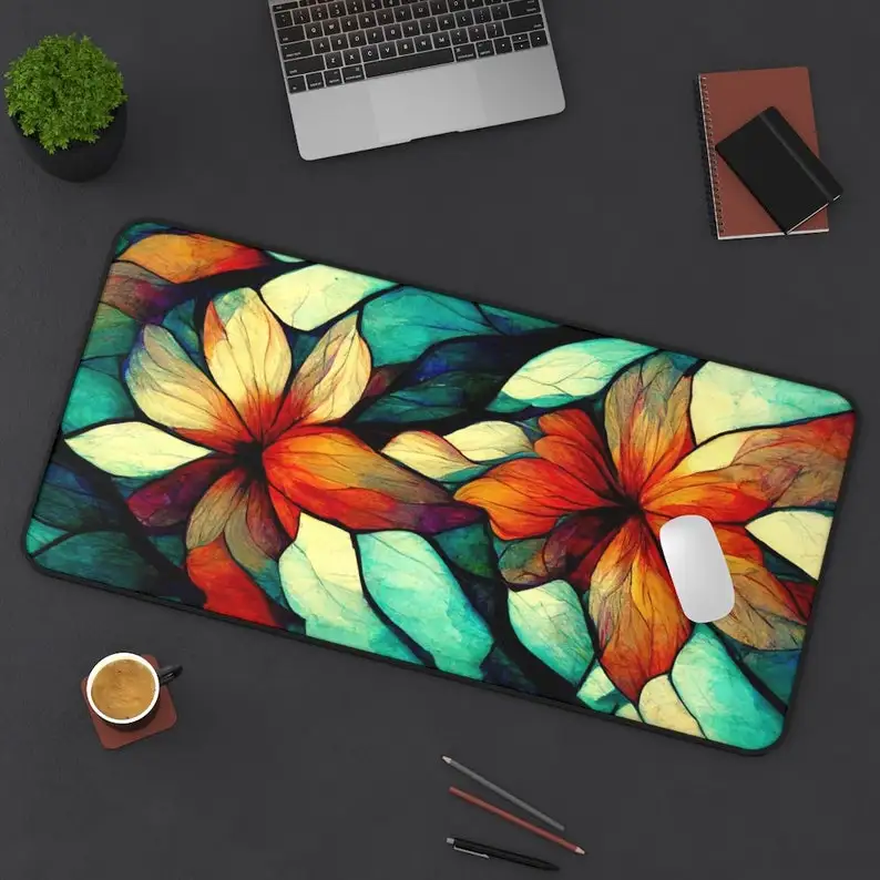 

Plant Floral Mouse Pad, Non-slip Waterproof Gaming Mouse Pads, Office Gaming Desk Decoration Pad, Perfect Gift for Friends.