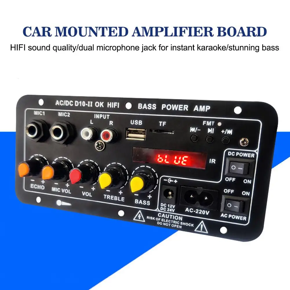 

Car Bluetooth Amplifier Board Home Karaoke Digital Port PC/Mobile TF Audio AUX Phone Connect Can Read Amplifier Card/U Disk P3B3