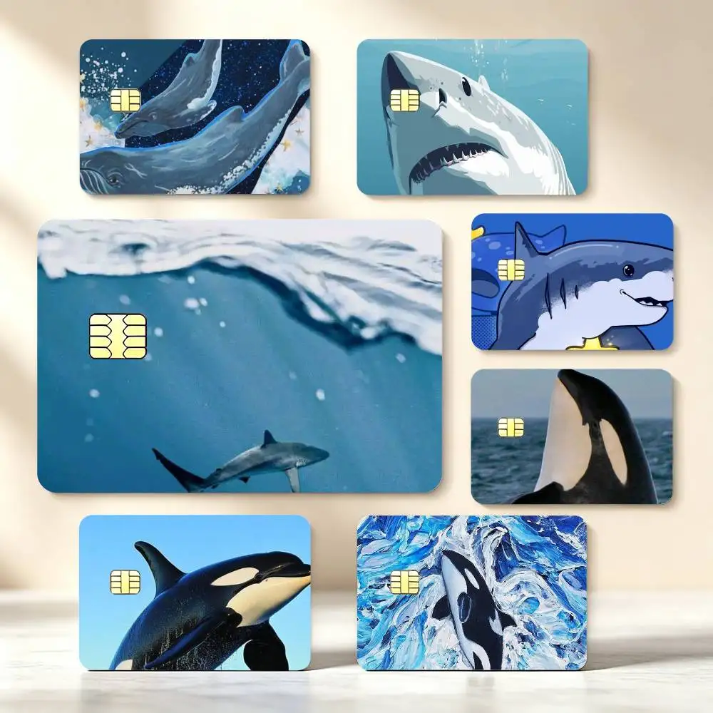 Ocean Animal Credit Card Stickers Skin For Bank Debit Decorative Protection Scratch-resistant Gift