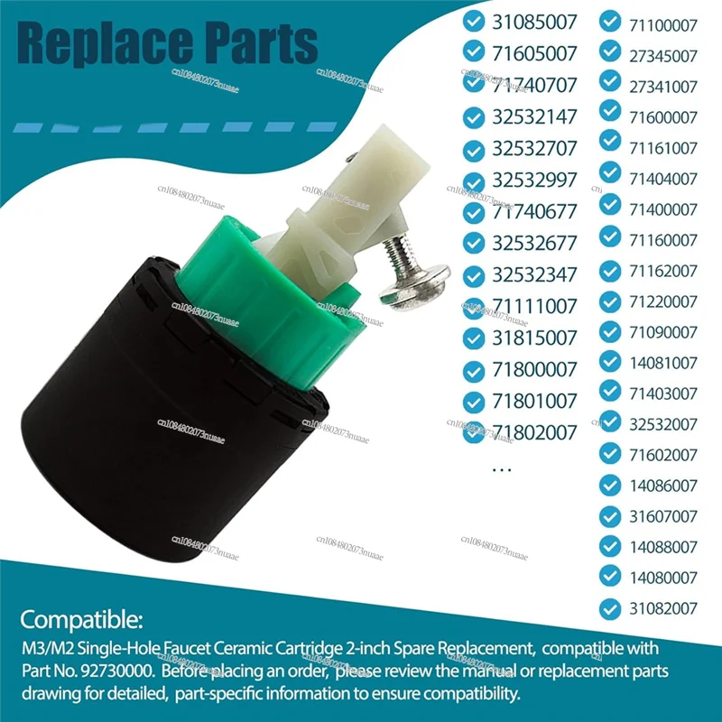 

Used for Hansgrohe M3/M2 2IN Single Hole Valve Core Kitchen Faucet Filter Replacement Part 92730000