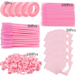 Eyelash Makeup Tool Set Brush Tape Glue Ring Eye Gel Pad Patch Disposable Mascara Wand Applicator Lashes Extension Supplies