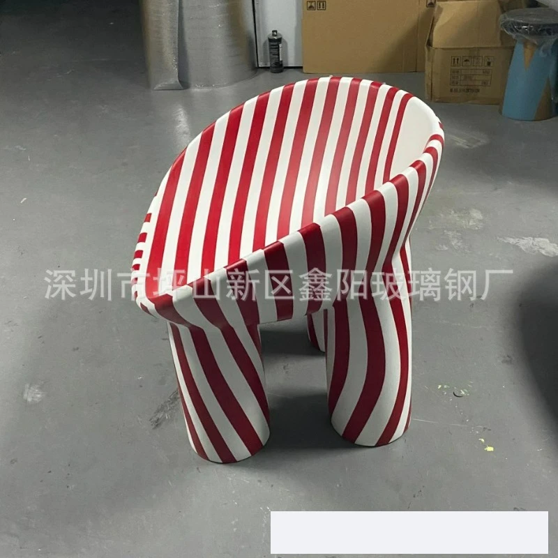 Custom FRP leisure elephant leg chair Internet celebrity backrest FRP Meichen public rest chair