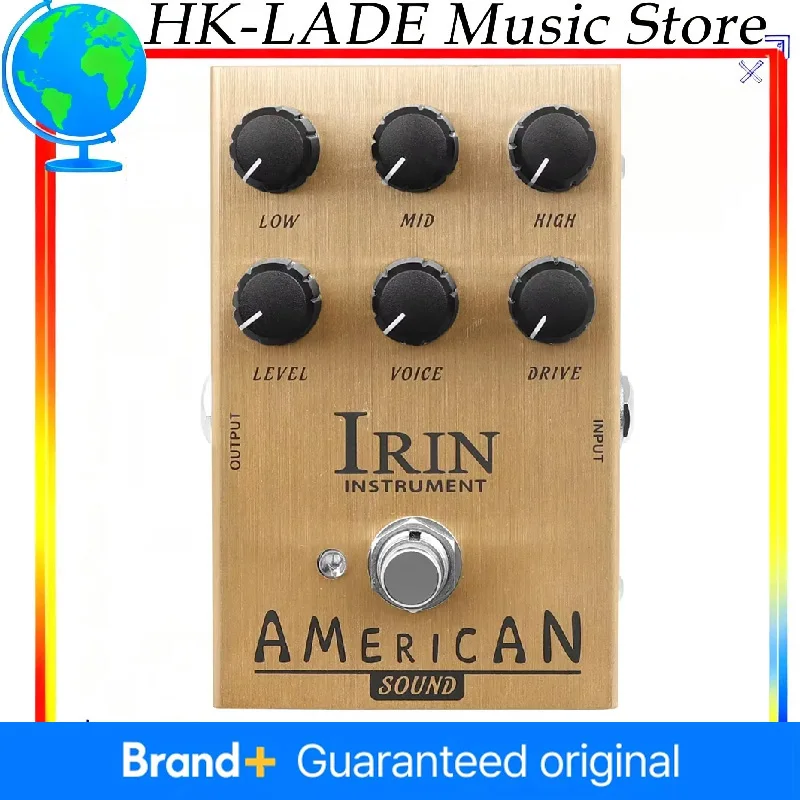 

IRIN AN-34 педаль эффектов для электрогитары American Rock, имитация динамика с регулируемыми ручками, аксессуары для гитары